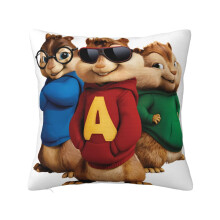 Alvin And The Chipmunks Super Soft Pillow Case Cover with Zipper for Bedroom, Sofa, Couch,Cozy Fuzzy Pillow Shams for All Seasons Square Pillow