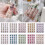 Hesroicy20Pcs3D Διακοσμητικά Νυχιών με Καρδιά Αγάπης, Αστραφτερά Κοσμήματα Νυχιών που 3