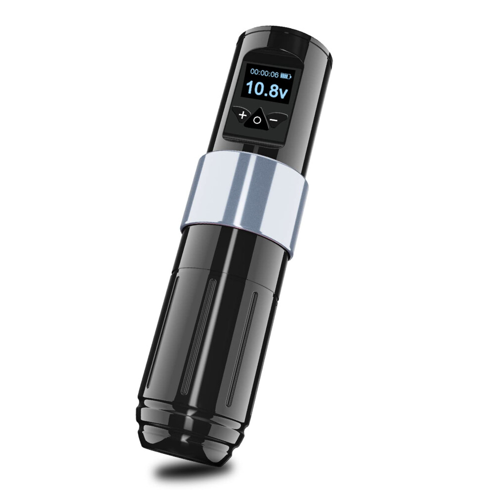 Cordless Rotary Tattoo Pen with Battery and OLED Display for Professional Lining and Shading