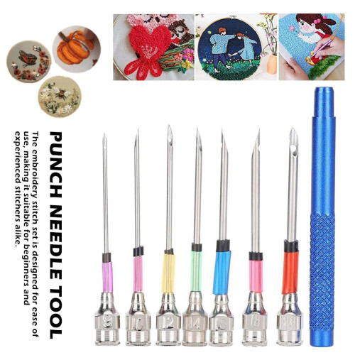 NEW Easy Stitch Embroidery Stitching Punch Needles Set, Needle Set 9CD8 D4T5 2