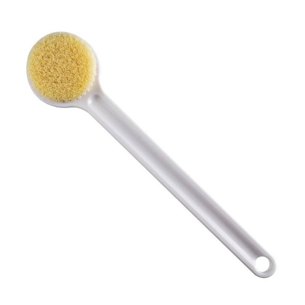 Back Scrubber with Extendable Long Handle and Soft Bristle Bath Brush for Shower â White Nylon