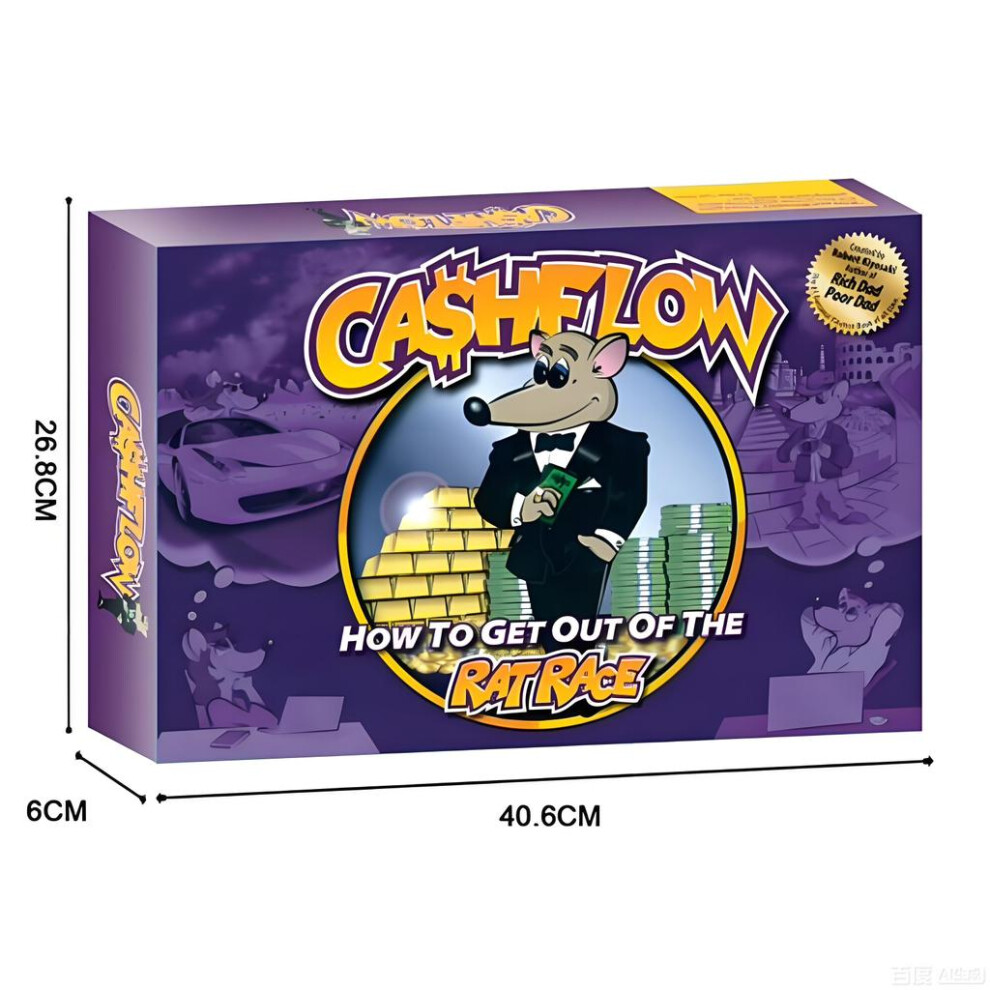 (English) Game Board Cashflow Cards Investment Financial Games Family Prop Play Party