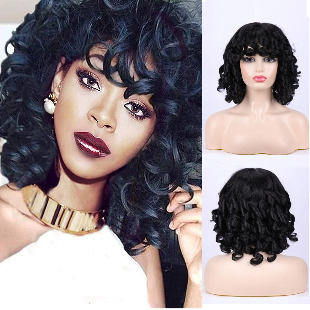 28 Inch Heat Resistant Lace Front Synthetic Wig for Black Women, 150% Density Natural Look
