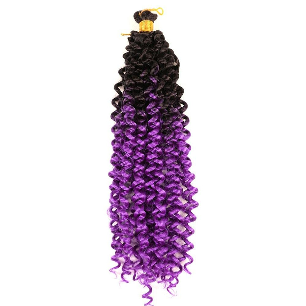Unisex 14 Inch Goddess Faux Locs Crochet Braids Ombre Hair Extensions Afro Kinky Curl Synthetic