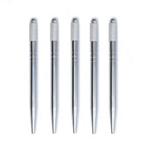 Microblading Pen with Locking Pin for Precise Permanent Makeup, Lightweight Aluminum, 10 Pack