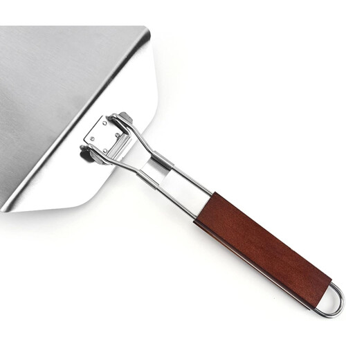 Stainless Steel Pizza Peel with Foldable Handle, Large Paddle for Home and Restaurant Baking 2