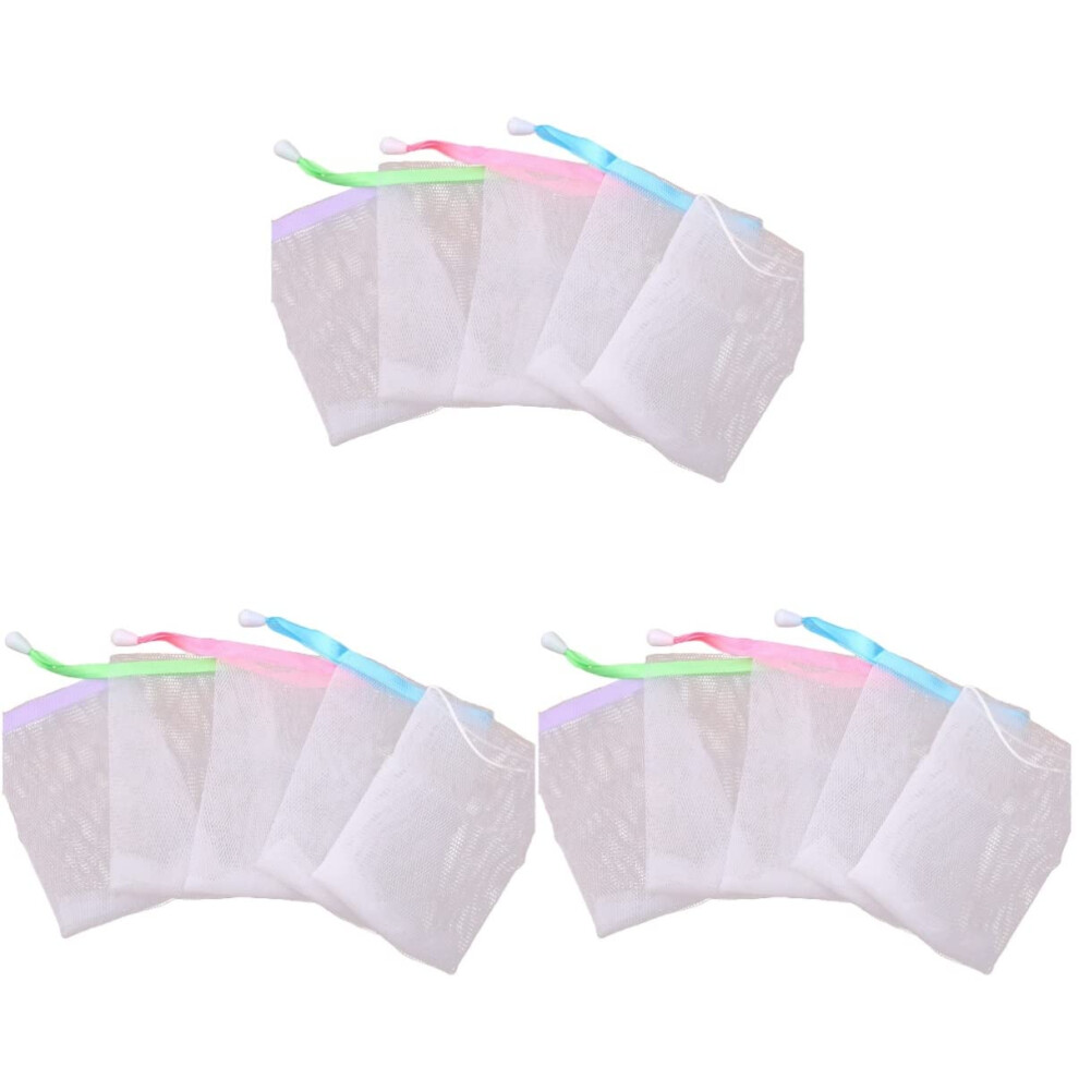 30pcs Nylon Soap Saver Bag for Body and Face, Mesh Pouch for Handmade Soap, Gentle Exfoliation