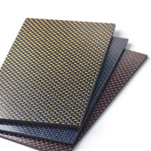 Gold Glossy Carbon Fiber Sheet 1.5mm UltraStrong Lightweight Precision Cut for DIY Projects