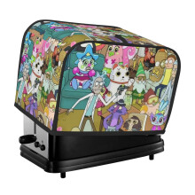 Rick And Morty Toaster Cover 2 Slice, Bread Dust Cover & Fingerprint Protection-Polyester, Kitchen Small Appliance Covers