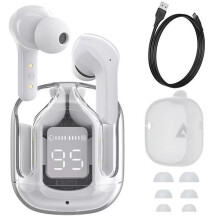 HiFi Wireless Earbuds, Active Noise Cancellation with ENC for Clear Calls, Smart Touch Controls, Extended Playtime, Fast Charging, LED Digital Display