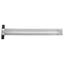 Fine Marked Holes Grooves T Rule Scribing Ruler Stainless Steel for Woodworking Scribing Line and Multi Angle Marking