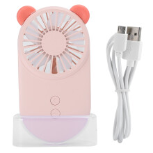 Ventilator mini reîncărcabil USB, compact, portabil, cu viteze reglabile, design adorabil, pliabil, sursă de alimentare puternică, reutilizabil,