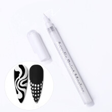 Nail Art Pen Waterproof Quick Dry Nail Polish Pen for 3D Line and Dotting DIY Designs 3ml