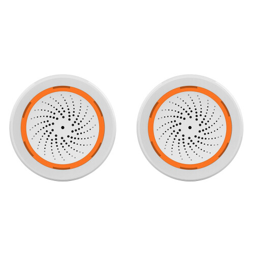 2X Tuya ZigBee Έξυπνος Αισθητήρας Σειρήνας Ήχου και Φωτός Smart Life Σύστημα Ασφαλείας