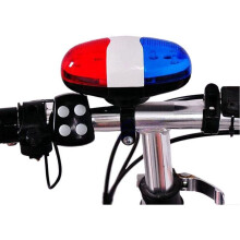 Fahrradhupe mit 6 LEDs und 4 Tönen, elektronische Sirene, Fahrradklingel für Kinder, Fahrradzubehör