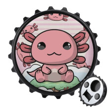 Ouvre-bouteille magnétique Kawaii Axolotl avec aimants pour réfrigérateur - Idée cadeau unique pour les amateurs de camping - Gadgets sympas pour