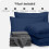 Bare Home 8-Piece Bed-in-a-Bag - Split Queen, Dark Blue with Gray Sheet Set 4