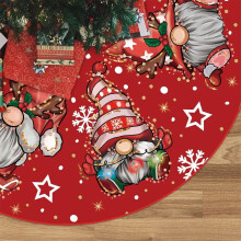 Jupe de sapin de Noël CISIL Flash Pass Dwarf Snowflake, rouge, 122 cm, idéale pour une décoration de Noël champêtre, cadeau décoratif original.