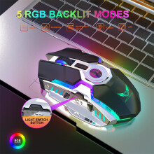 Jacenvly Udsalg2024Ny Zerodate-T30Trådløs Mus Genopladelig RGB2.4G Mus Ergonomisk Design Påskepynt