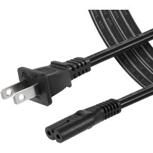 15 Fuß langes, 2-poliges Netzkabel, kompatibel mit Samsung 24 32 40 43 48 49 50 55 60 65 75 LCD HD Smart 4K TV,