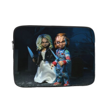 Bride of Chucky laptophoes, schokbestendige beschermhoes voor notebooks met accessoirevak, aktetas-achtige draagtas, geschikt voor 10, 12, 13, 15 en