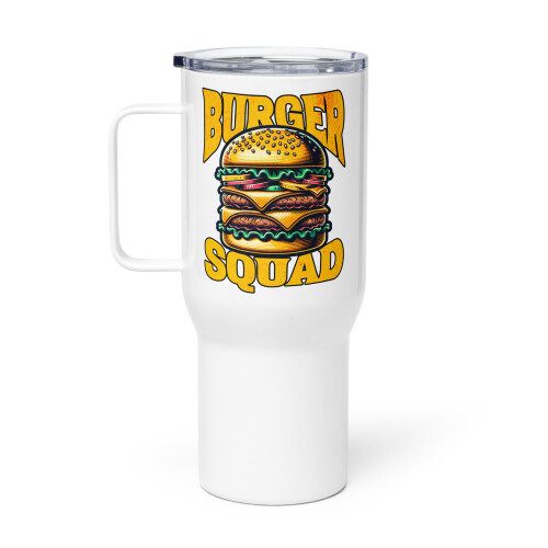 Κούπα ταξιδιού Hamburger Lover Foodie Team με λαβή, Burger Squad