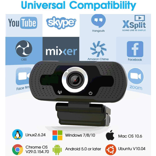 Webcam Full HD 1080P con , Webcam USB per laptop e desktop, Webcam esterna, ing PC Web 2