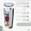 Kool-Aid 20OZ Tumbler, Κούπα αυτοκινήτου ταξιδιού με άχυρο από ανοξείδωτο ατσάλι με μόνωση 6