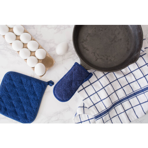 Nautical Blue Terry Pan Handle (Set of 3) 2