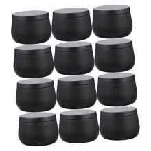 12 stuks kleine opbergdoosjes met deksel, blikjes voor het maken van kaarsen, luchtdichte blikjes, geschikt als huwelijksgeschenk, blikken doosje