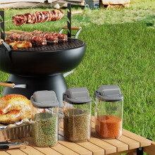 RnemiTe-amo Sonderangebot! Transparentes Gewürzglas mit Deckel, hochwertiger Gewürzbehälter, geeignet für Küche, Restaurant und Grill.