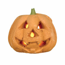 Lasair Cheann Pumpkin Snáithín Ceirmeach Cruthaitheach, Maisiúchán Teallaigh Oíche Shamhna, Maisiúchán Baile Pumpkin Snoite, Ag luí le