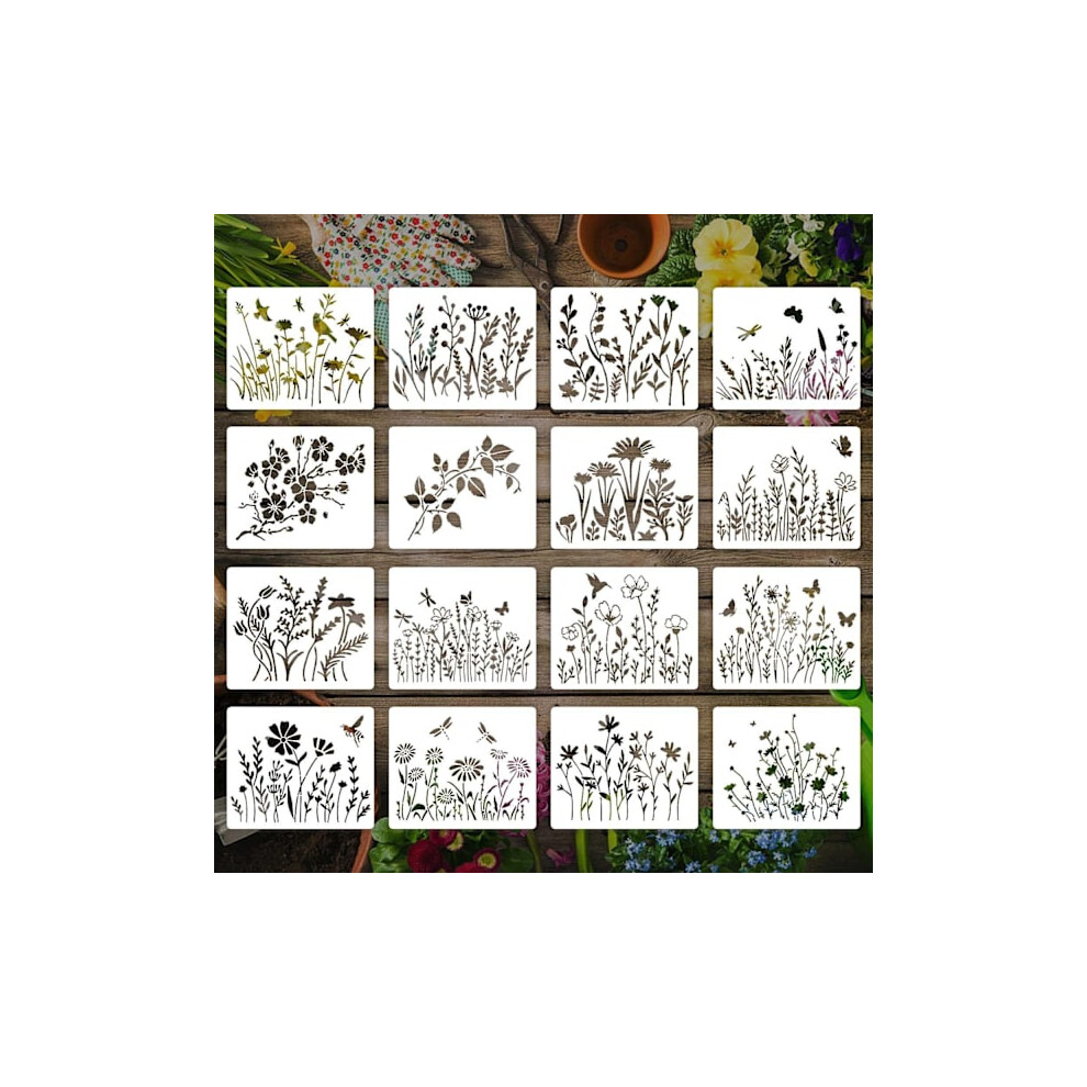 16 Reusable Stencils With Cherry Blossoms And Vines For Painting On Wood 9433291491867