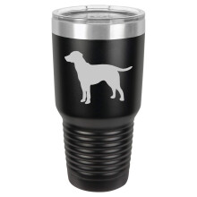 Thermobecher aus Edelstahl, vakuumisoliert, Reisebecher mit Labrador-Motiv (Schwarz, 30 oz)