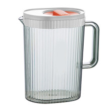 Jarra de vidro Uanit com tampa e bico, 2 litros (68 oz), com alça, compatível com geladeira, para bebidas quentes e frias.