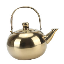DOMELAY Kaffeekanne, Geschenkidee, Lagerfeuer-Kochtopf mit Ausguss und Deckel, Edelstahl-Teekessel, 1,6 l