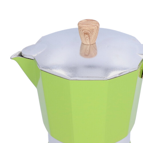 Green300ML Moka Pot - Ανθεκτική καφετιέρα αλουμινίου για εστίες αερίου, αιθανόλης, 1