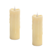 Simplux Castiçal Votivo com Chama Móvel (Conjunto de 2) 5 cm de diâmetro x 15 cm de altura