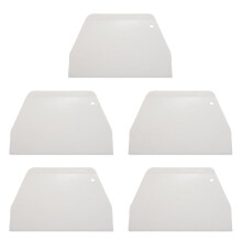 5 szt. 19 cm x 12,5 cm płaski biały plastikowy skrobak do ciasta dekorator do ciasta narzędzie