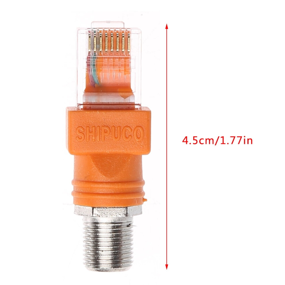 1Pc Rf To Rj45 Converter Adapter F-Type Connector Rf Female To Rj45 Male Coaxial Coax Barrel Coupler Adapter 9004841187273