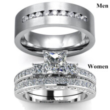 Jacenvly Clearance 2024 New Couple Rings Vintage Engagement Wedding Band Ring Set Gifts For Her Birthday Adult