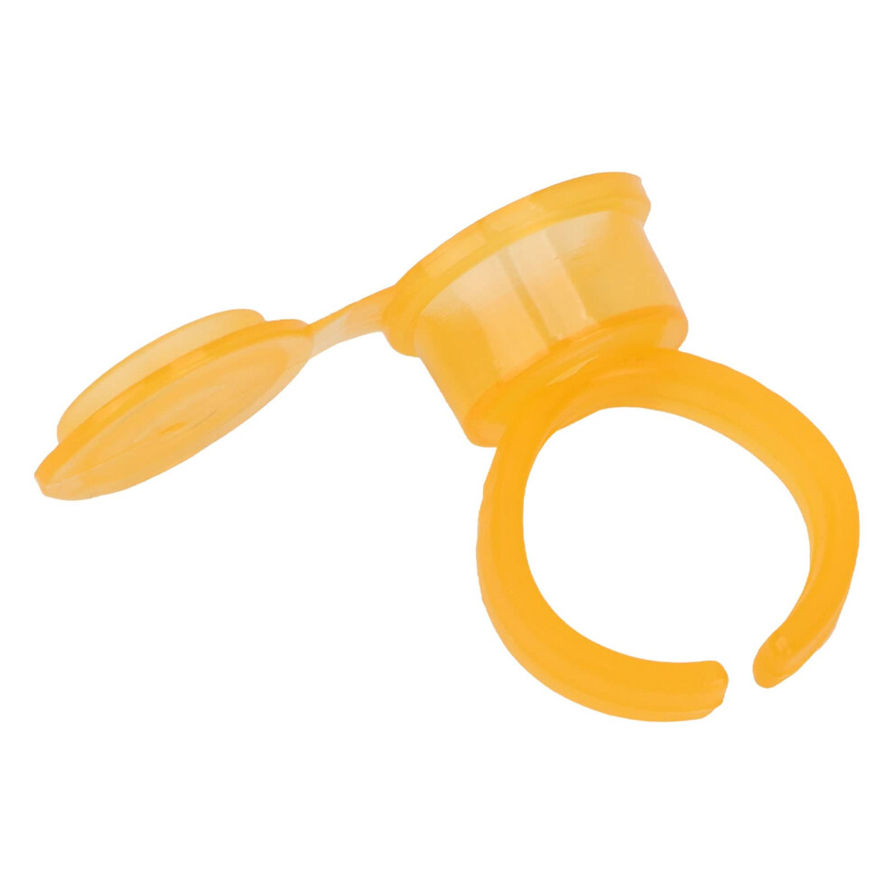 50pcs Reusable Microblading Pigment Ring Cups with Lids for Eyebrow Lip Eyeliner Tattoo