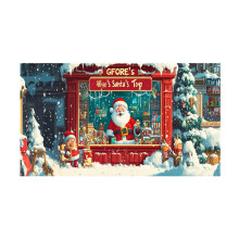 Avdjesfny16x7ft julebanner, kompatibel med garageportdekorationer, julemandens juleafdækning til julefest, fotobaggrund