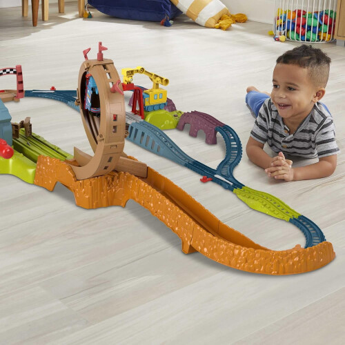 Σετ τρενάκι με κινητήρα Thomas & Friends, με ράγες, ήχους και φράσεις για παιδιά 1