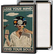 Affiche KSIW - Lose Your Mind Find Your Soul, 61 x 91 cm (24 x 36 po) sans cadre, compatible avec une esthétique maximaliste, motif Music Girl,