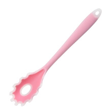 Cuchara para espaguetis COOLL, apta para uso alimentario y resistente a altas temperaturas, diseño antideslizante dentado con orificio para colgar,