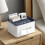 COM1950s Tissue Box Cover, Rectangular Multifunction Holder Case Compatible with Remote Control, Desk Storage Dispenser for Facial Tissues 4