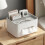 COM1950s Tissue Box Cover, Rectangular Multifunction Holder Case Compatible with Remote Control, Desk Storage Dispenser for Facial Tissues 3