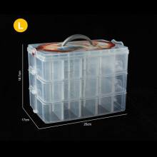 AUMIY3Layer úložný box pro Lego hračky organizér na make-up víceúčelový domácí doplňky nářadí stohovatelný plastový průhledný