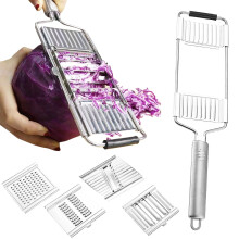 Adzgya Vegetable Cutter Stainless Steel Portable Manual Vegetable Slicer Multi Purpose Vegetable Slicer For Potato Garlic Cheese Lemon In The Kitchen